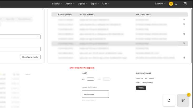 System BI i CRM dla dystrybutora - 2